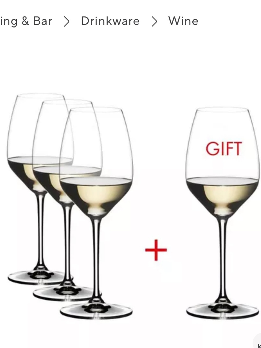 BNIB RIEDEL RIESLING WINE GLASSES SET OF 4 with tags